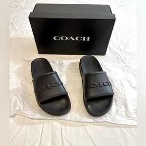 Coach Black Jesse Rubber Slides